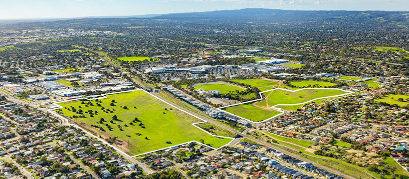 Aerial shot of Noarlunga Downs land release