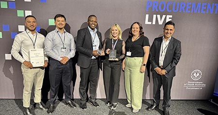 SA Housing Trust Procurement team at Procurement Live Conference awards.