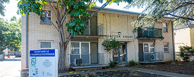 Building frontage of Bentzen Court at Gilberton