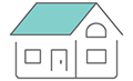 Icon image representing a cottage flat