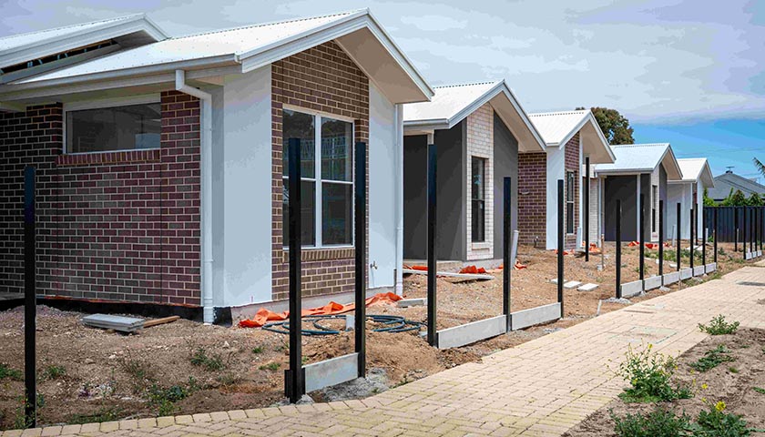 Some of the homes being built in Seaton