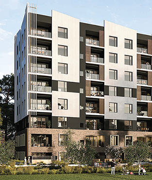 Image of proposed apartments for public housing