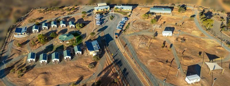 Aerial view of Transitional Accomodation Centre in Port Augusta