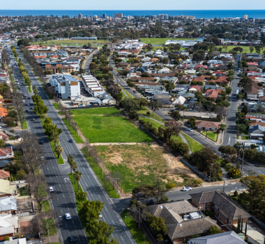 Aerial shot of Camden Park special build development
