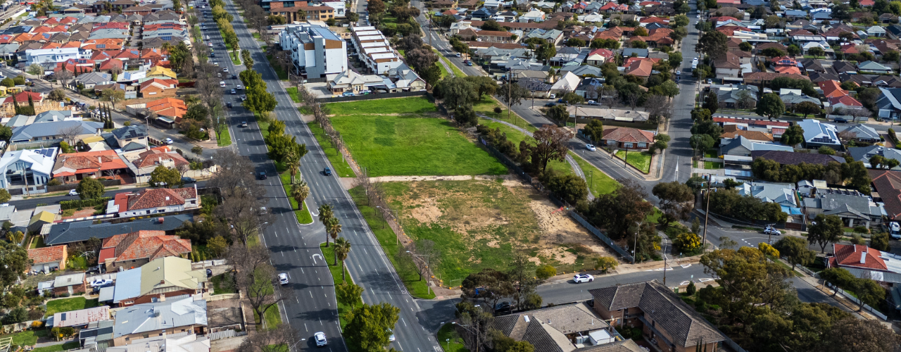 Aerial shot of Camden Park special build development Aerial shot of Camden Park special build development