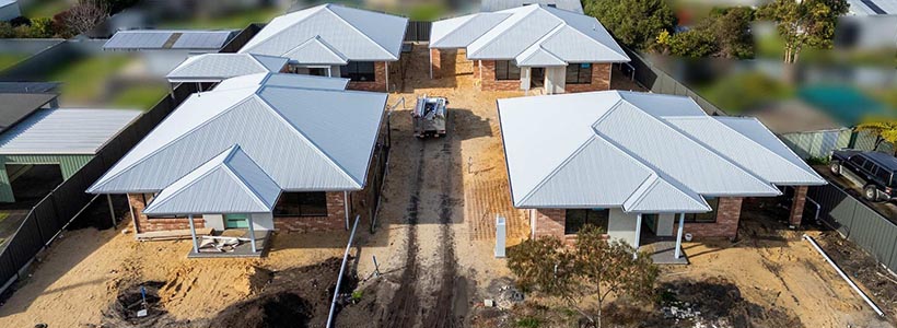 Mount Gambier homes nearing completion.