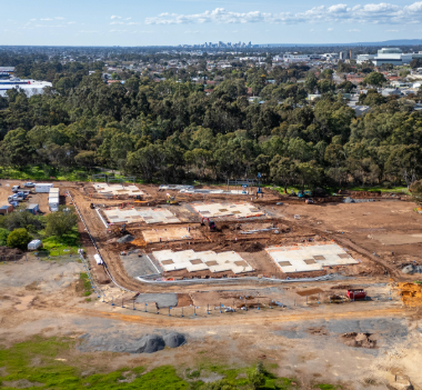 Aerial shot of Aboriginal Elders Village special build development