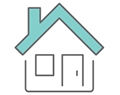 Icon image representing detached houses