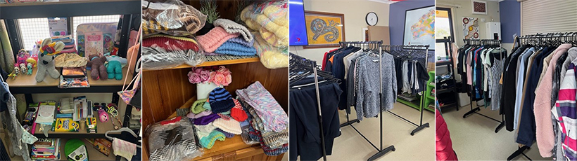 Proceeds of the donation drive books, toys, hats and clothing