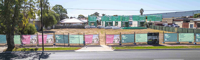 Construction site at Woodville Park