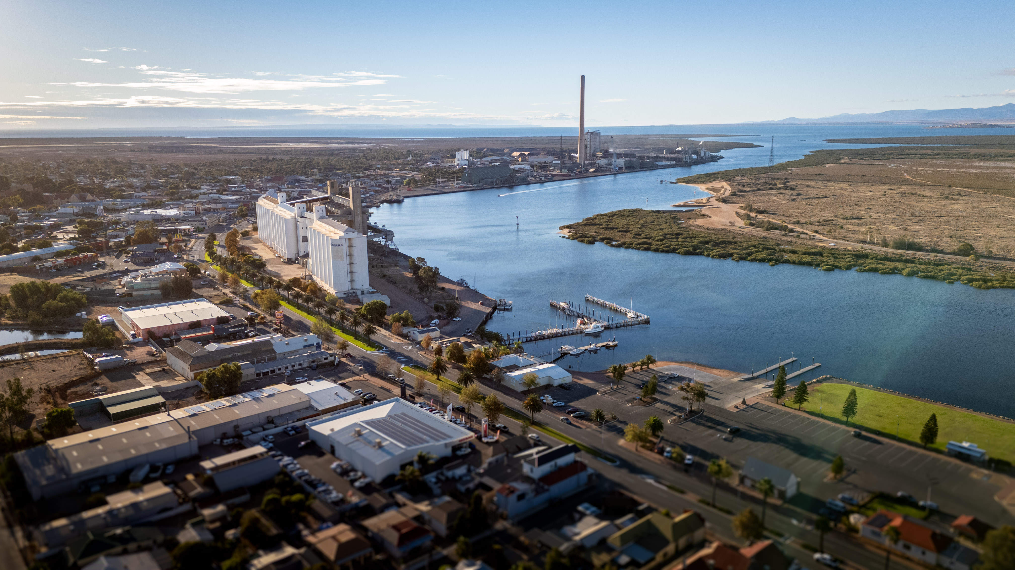 A scenic photo of Port Pirie.